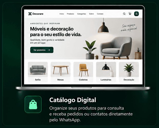 Exemplo visual de Catálogo Digital