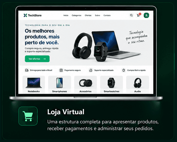 Exemplo visual de Loja Virtual